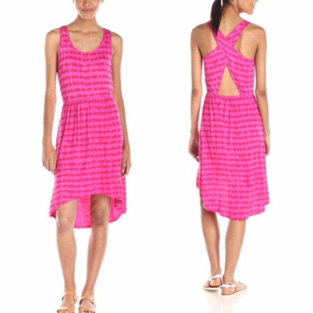 SALE Kensie Hi Low Cross Back Tie Dye Dress XS
